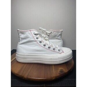 Converse All Star High Top Platform 171209C Women’s Size 7.5 Red Heart White